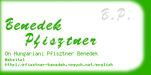 benedek pfisztner business card